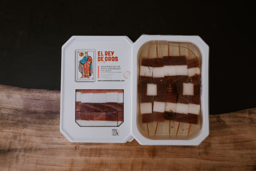 Bandeja de 12 Banderillas de atún y Queso, Rey de Oro