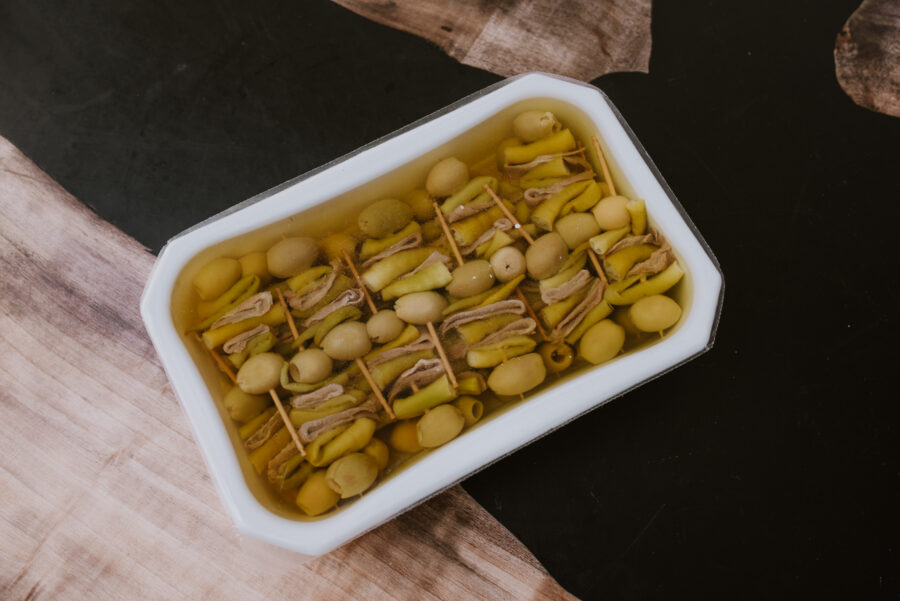 Anchoa, piparra, aceituna, 30 unidades